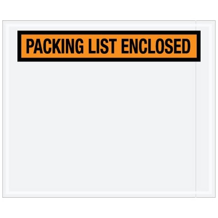 Bsc Preferred 10 x 12'' Orange Panel-Face ''Packing List Enclosed'' Envelopes, 500PK BUY00014897